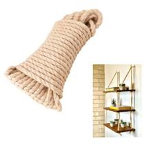 Corda Sisal Natural 12mm P/ Decoraçao Artesanato Selaria 10m