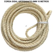 Corda sisal resistente uso doméstico e agrícola 8mm 10 metros