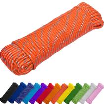 Corda TECEUM 150 pés x 7 mm, laranja, cinza, polipropileno, nylon