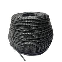 Corda Torcida de Polipropileno Preta 6mm P/ Pesca Embarcação