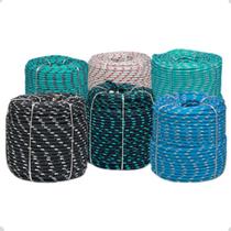 Corda Trançada 6mmx150m Carretel Carga Amarração Firmeza Corda Trançada 6mmx150m Carretel Carga Amarração Firmeza