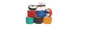 Corda Trançada PP 10mm Multicor Tropical Bobina 190m Riomar
