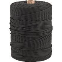 Corda Trançada Preta 4,0 Mm 400 M Vonder - Polipropileno Pp Para Amarração De Cargas E Redes