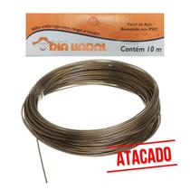 Corda Varal De Aço Revestido Em Pvc Resistente 10 Pcts 10M