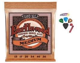 Corda Violão Aço 013 Earthwood Bronze Ernie Ball +Acessórios