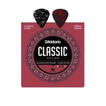 Corda Violão Nylon DAddario EJ27N Tensão Média Kit + 2 Palhetas Iniciante