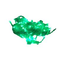 Cordão 100 Led Fixo Verde 10M com Strobo 220V