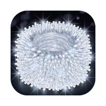 Cordão 1000 Leds Com Strobo 90 Metros Prova D'água Fio Transparente Natal Bivolt