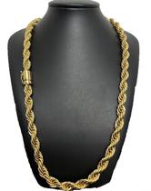 Cordão 10Mm Baiano Banhado A Ouro 18K Luxo