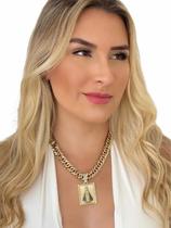 Cordão 13mm Grumet + Pingente Nossa Senhora Banhado A Ouro Cordão 13mm Grumet + Pingente Nossa Senhora Banhado A Ouro