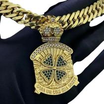 Cordão 13Mm Grumet + Pingente Trevo - Banhado A Ouro 18K Cordão 13Mm Grumet + Pingente Trevo - Banhado A Ouro 18K