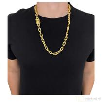 Cordão 14Mm Cadeado Banhado A Ouro 18K Luxo Cordão 14Mm Cadeado Banhado A Ouro 18K Luxo