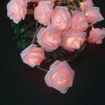 Cordão 20 Rosas com LEDs 3,8m a Pilha - global