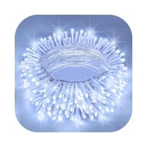 Cordão 300 Leds Com Strobo 30 Metros Prova D'água Fio Transparente Natal Bivolt