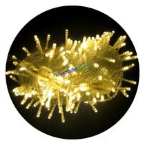 Cordão 300 Leds Fixo Branco Quente 30 Metros