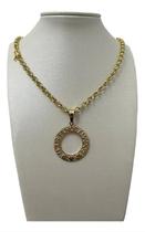 Cordão 3Mm Português Feminino + Pingente Banhado A Ouro 18K