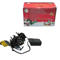 Cordão 50 Leds Warm - 8 funções - Chibrali - LED BRANCO C/ FIO VERDE