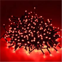 Cordão 500 Led Fixo Vermelho Bivolt 10M
