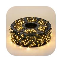 Cordão 500 Leds Com 8 funções 50 Metros Prova D'água Fio Verde-escuro Natal Bivolt