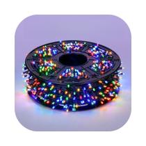 Cordão 500 Leds Com 8 funções 50 Metros Prova D'água Fio Verde-escuro Natal Bivolt Cordão 500 Leds Com 8 funções 50 Metros Prova D'água Fio Verde-escuro Natal Bivolt