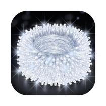 Cordão 500 Leds Com Strobo 50 Metros Prova D'água Fio Transparente Natal Bivolt