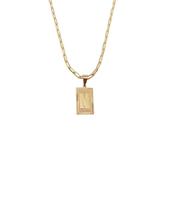 Cordão 50Cm Masculino Feminino Pingente Letra N Banhado Ouro