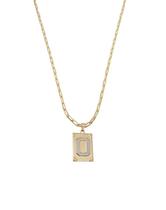 Cordão 50Cm Masculino Feminino Pingente Letra O Banhado Ouro