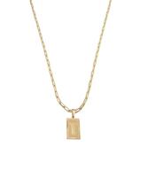 Cordão 50Cm Masculino Feminino Pingente Letra T Banhado Ouro