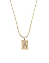 Cordão 60Cm Masculino Feminino Pingente Letra A Banhado Ouro