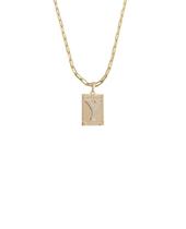 Cordão 60Cm Masculino Feminino Pingente Letra Y Banhado Ouro