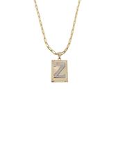 Cordão 60Cm Masculino Feminino Pingente Letra Z Banhado Ouro