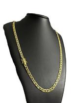 CORDÃO 7MM PIASTRINE - BANHADO A OURO 18k