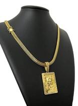 Cordão 8Mm Lacraia + Pingente Coringa - Banhado A Ouro 18K