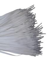 Cordão Achatado Em Poliéster 8mm Branco com ponteira (100unds)1,40m Cordão Achatado Em Poliéster 8mm Branco com ponteira (100unds)1,40m