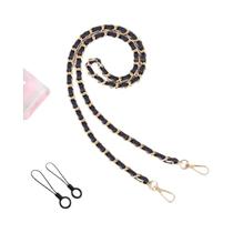 Cordão Ajustável Universal Para Capa De Telefone, Correia De Couro PU Com Cadeado Metálico, Corda