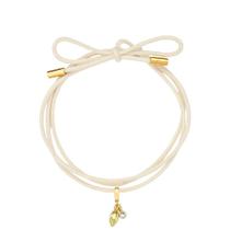 Cordão Algodão com Pingente Cacau e Ponto de Luz Revestido em Ouro