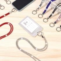 Cordão Antiperda celular Brilhante Pendurar telefone cracha chaveiro strass brilho cristal Lilas Pink Rose Prata Preto Cordão Antiperda celular Brilhante Pendurar telefone cracha chaveiro strass brilho cristal Lilas Pink Rose Prata Preto