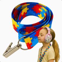 Cordão Autismo Mcsb Com Presilha Segura E Identificação TEA Cordão Para crianças Crachá Infantil Quebra Cabeça