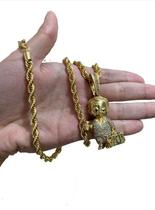 Cordão Baiano 8Mm + Pingente Chefinho - Banhado A Ouro 18K