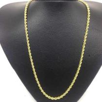 Cordão Baiano Banhado A Ouro 18k 4mm 70cm Corrente Masculino