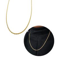 Cordão baiano corrente fina masculina 45 cm banhado ouro 18k Cordão baiano corrente fina masculina 45 cm banhado ouro 18k