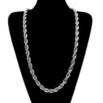 Cordão Baiano Torcido Aço Inox 6mm Grosso Corrente Masculina 70cm Aço Cirúrgico Cordão Baiano Torcido Aço Inox 6mm Grosso Corrente Masculina 70cm Aço Cirúrgico