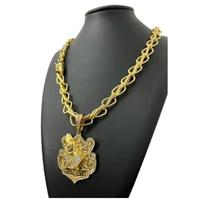 Cordão Balão 13Mm + Pingente Acredita Correnti Joia Maciça