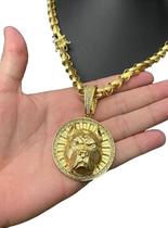 Cordão Balão 8Mm + Pingente Pitbull - Banhado A Ouro 18K