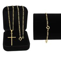 Cordão Banhada a ouro 18k 70cm +Pulseira e Pingente . Cordão Banhada a ouro 18k 70cm +Pulseira e Pingente .