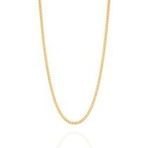 Cordão banhado a ouro 18k fio grumet lixado Cód. 5302945000 TAM 50 CM