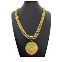 Cordão Banhado Ouro 12mm c/ pingente Corrente para Mcs