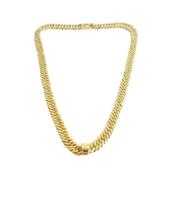 Cordão Banhado Ouro 18 Grumet Lacraia 13Mm Pulseira+Pingente