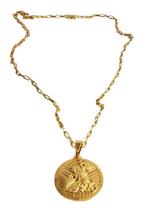 Cordão Banhado Ouro 18 Tijolinho Pulseira Pingente São Jorge