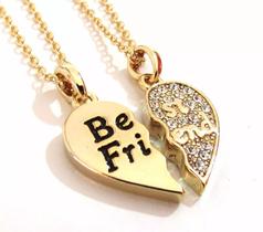 Cordão Best Friends Eternas BFF Folheado a Ouro 18k